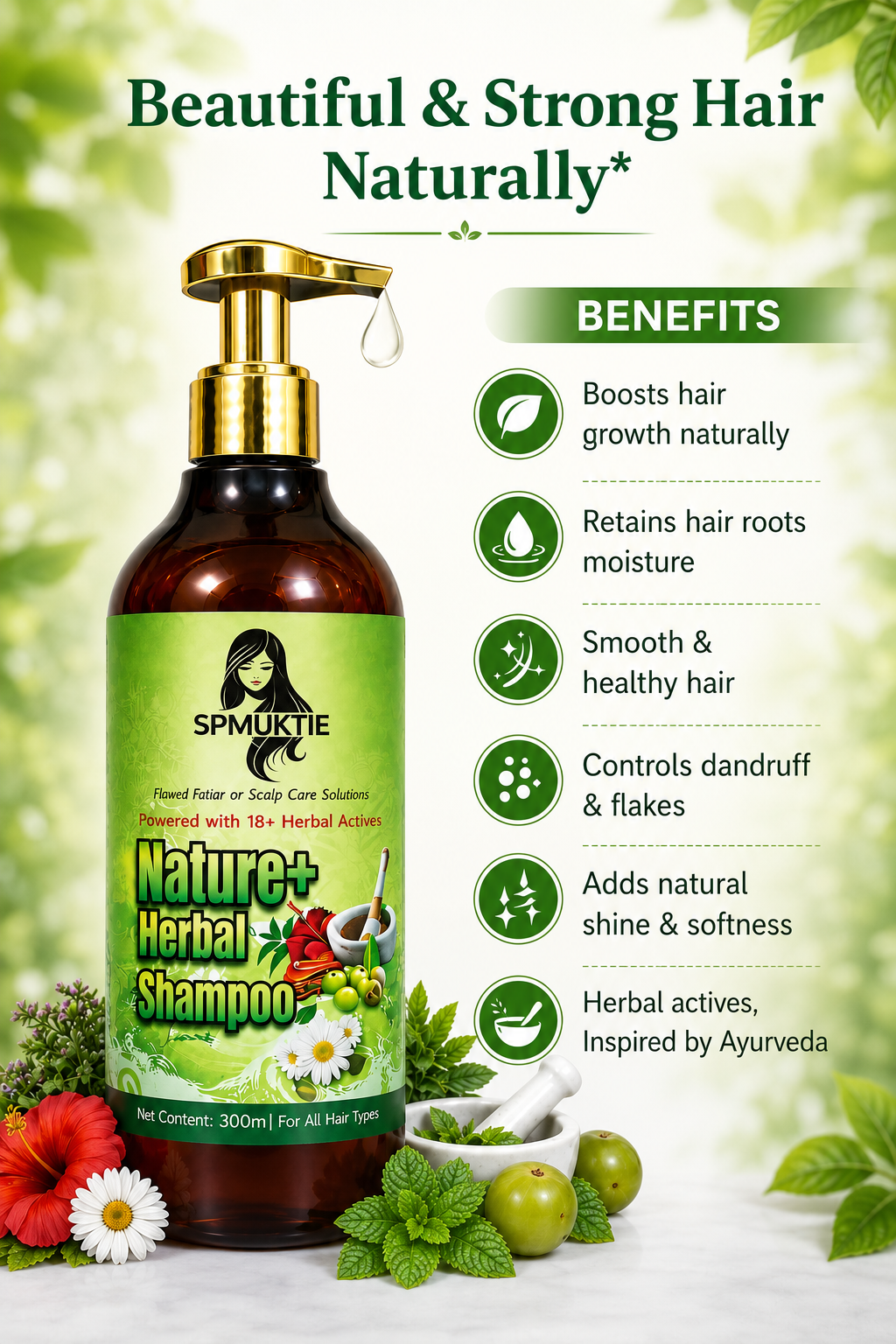 Nature+ Herbal Shampoo 300 ml