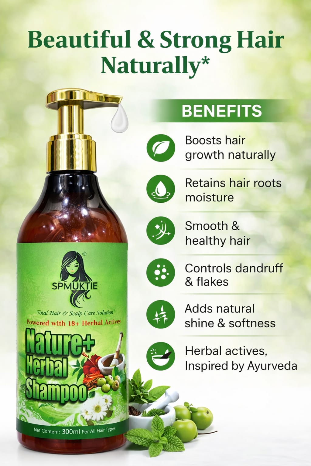 Nature+ Herbal Shampoo 300 ml