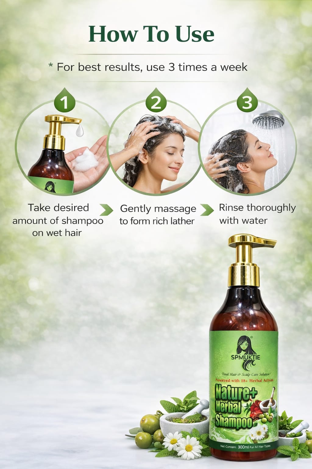 Nature+ Herbal Shampoo 300 ml